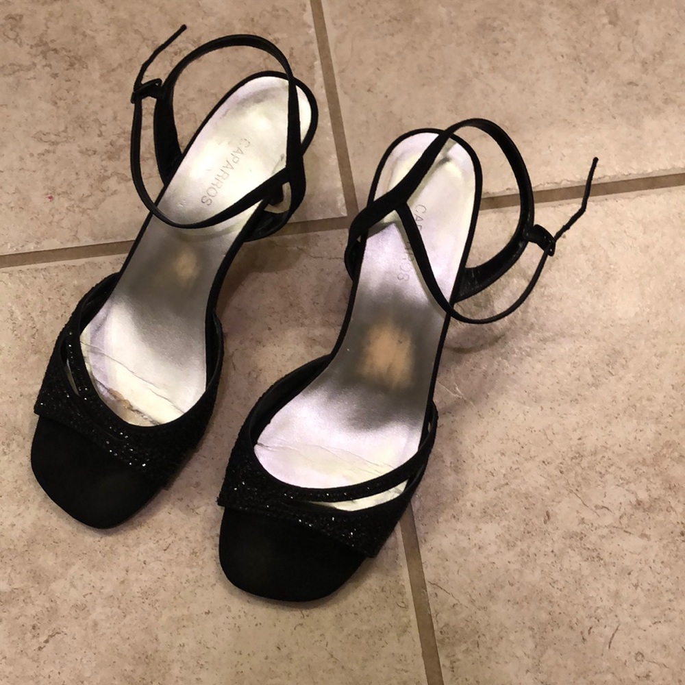 Used black cocktail heels